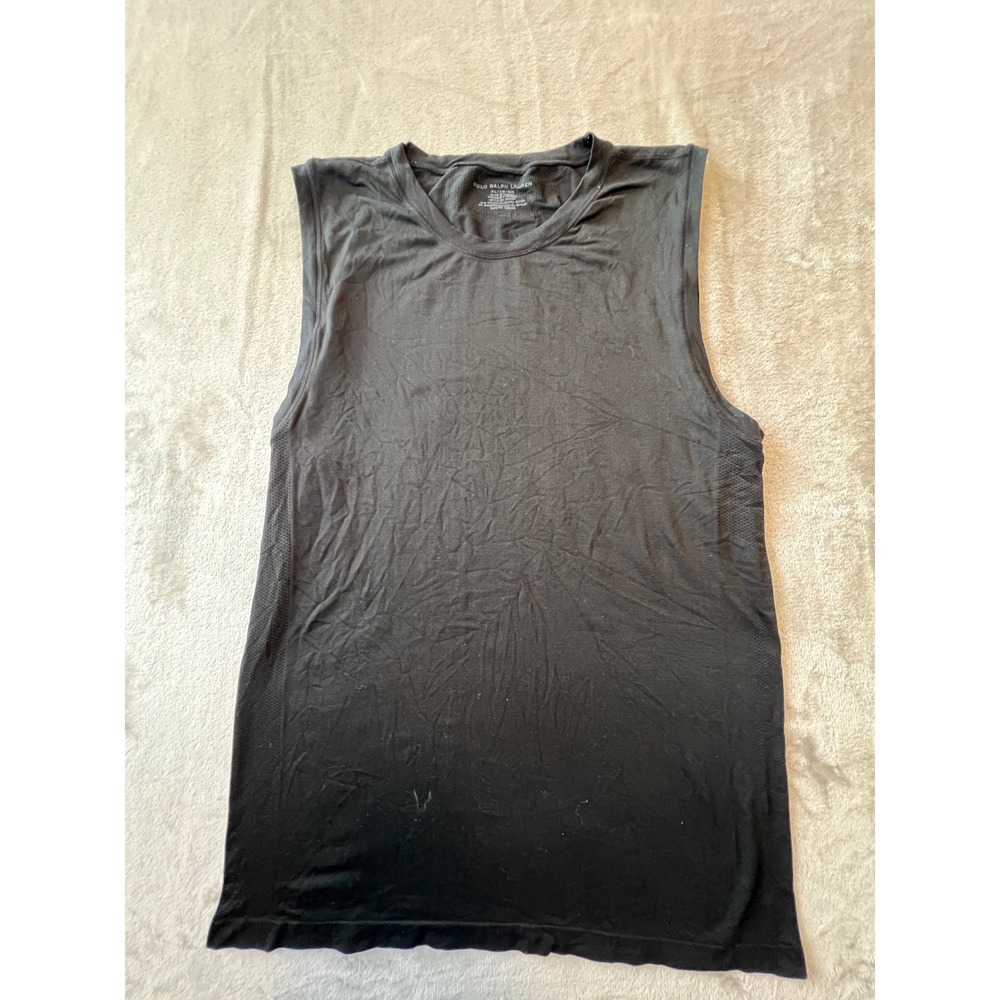 Polo Ralph Lauren Muscle Tank Mens XL Black Performance Stretch Sleeveless Shirt